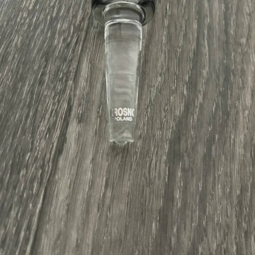 Krosno Poland Glass Replacement Stopper For Decanter, Stopper Only Lt Gray